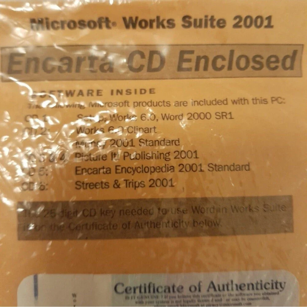 Microsoft Works Suite 2001 with Word Money Encarta